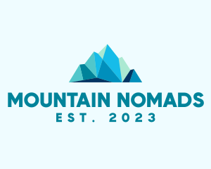 Geometric Mountain Summit logo design