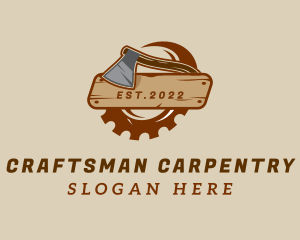 Axe Wood Carpentry logo design