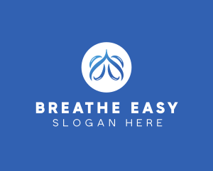 Breathing Lungs Medication logo design