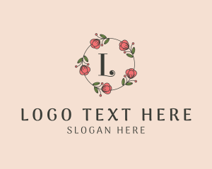 Flower Bud Wreath logo