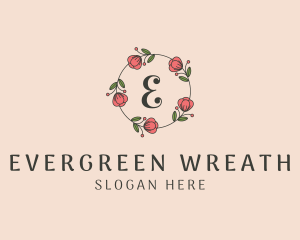 Flower Bud Wreath logo design