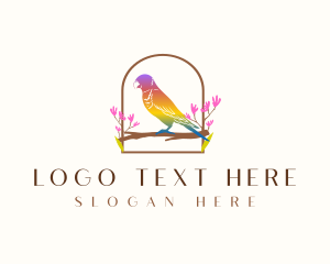 Colorful Lorikeet Parrot logo