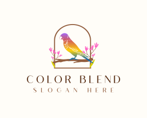 Colorful Lorikeet Parrot logo design