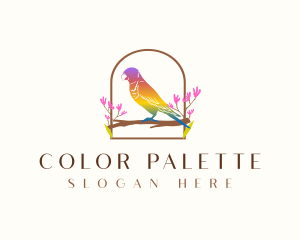 Colorful Lorikeet Parrot logo design