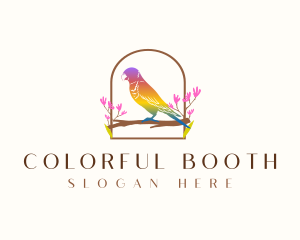 Colorful Lorikeet Parrot logo design