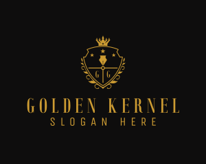 Royal Pen Shield  logo design