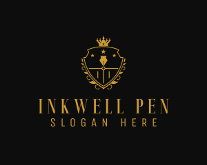 Royal Pen Shield  logo design