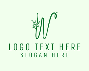 Natural Elegant Letter W logo