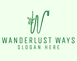 Natural Elegant Letter W logo design