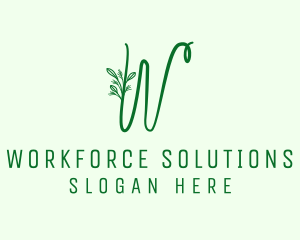 Natural Elegant Letter W logo design