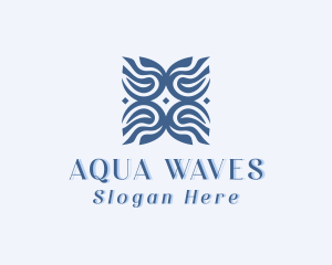 Stylish Wings Waves logo