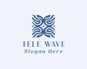 Stylish Wings Waves logo design