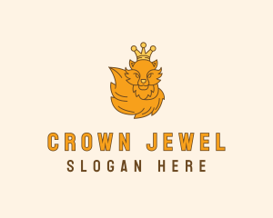 Crown Fox Crown logo design