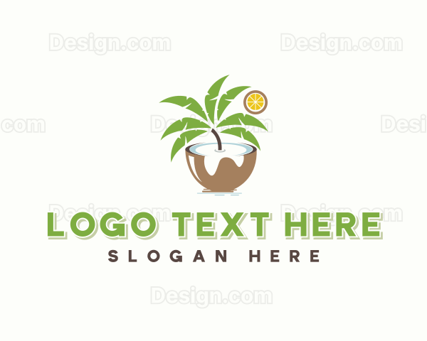 Tropical Coconut Drink Logo