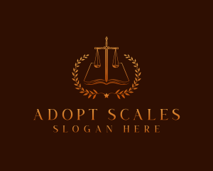 Justice Scale Book logo design