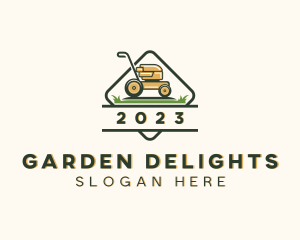 Gardening Lawn Mower logo design