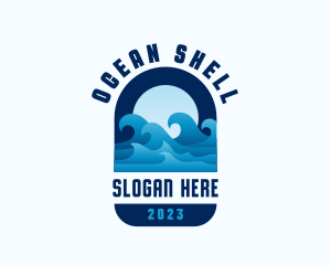 Beach Wave Surfing logo design