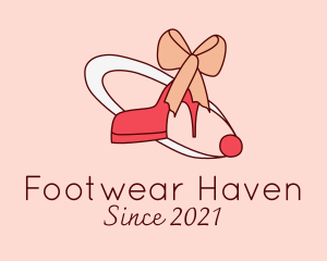 Ribbon Heels Footwear logo design