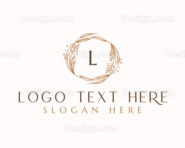 Elegant Floral Wreath Logo