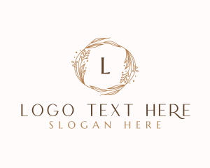 Elegant Floral Wreath  logo