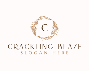 Elegant Floral Wreath  Logo