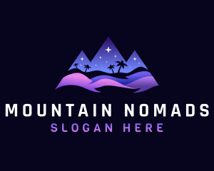 Dessert Night Mountain logo design