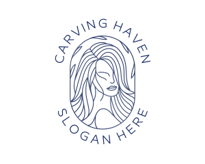 Beauty Woman Hair logo design