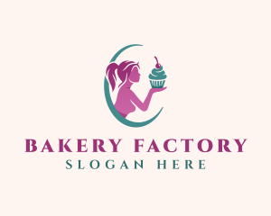 Lady Cupcake Bakery logo design