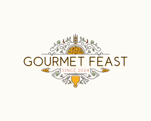 Gourmet Pizza Restaurant logo design