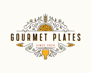 Gourmet Pizza Restaurant logo design