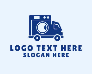 Van - Laundry Washing Van logo design