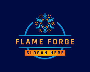 Fire Ice HVAC logo design