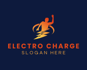 Lightning Bolt Electrician  logo design