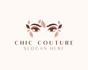 Organic Beauty Eyelash Salon logo design