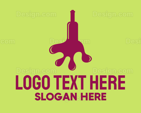 Wine Bottle Spill Logo