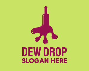 Wine Bottle Spill logo design