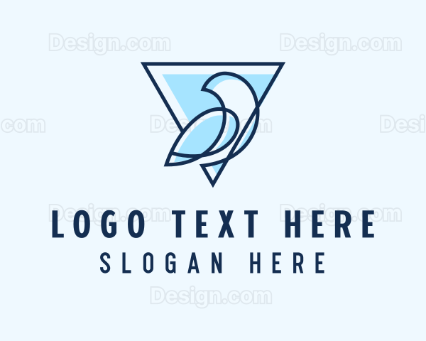 Minimalist Triangular Bird Logo