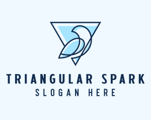 Minimalist Triangular Bird logo