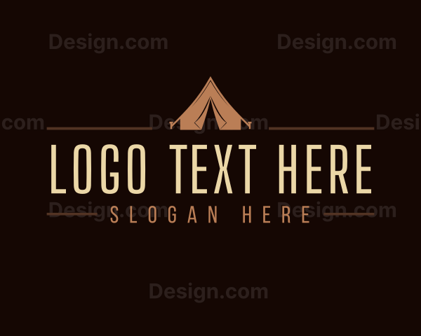 Outdoor Campsite Tent Logo