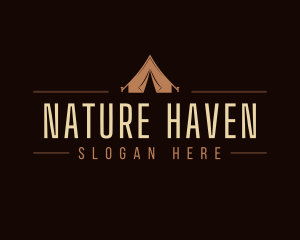 Outdoor Campsite Tent logo design