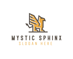 Griffin Mythical Animal logo design