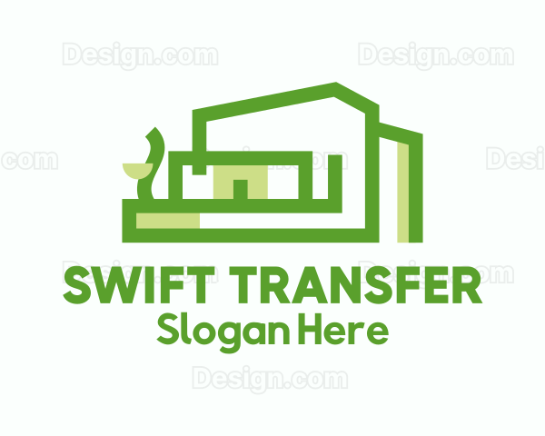 Green Contemporary Housing Property Logo