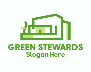 Green Contemporary Housing Property logo design