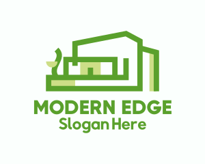 Green Contemporary Housing Property logo