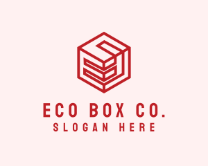 Delivery Box Letter E logo design