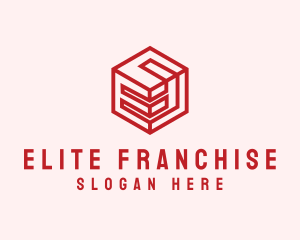 Delivery Box Letter E logo design