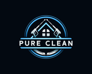 Pressure Washing Disinfection logo design