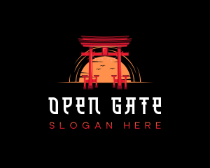 Torii Japanese Shrine logo design