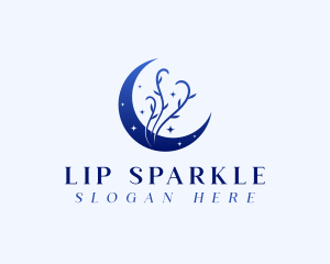 Moon Floral Sparkle logo design