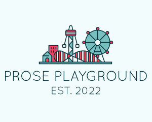 Amusement Fair Ferris Wheel  logo design